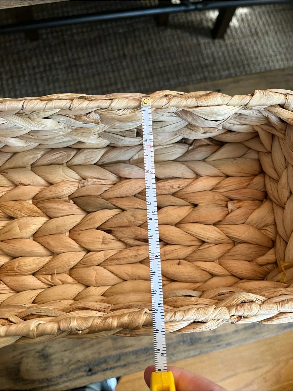 Woven Water Hyacinth 2-Tiered Basket Organizer